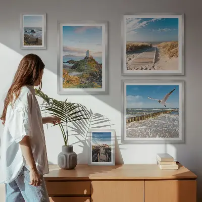 Gallery wall Seaside lighthouses and beaches
