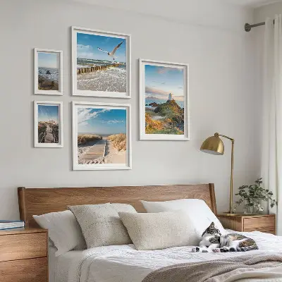 Gallery wall Seaside lighthouses and beaches