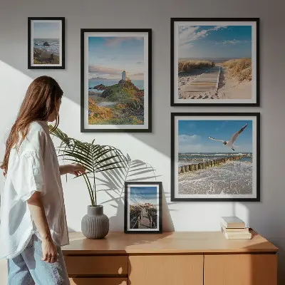 Gallery wall Seaside lighthouses and beaches