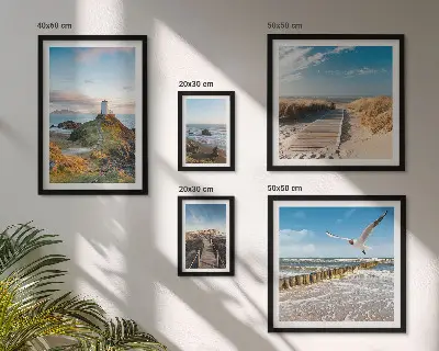 Gallery wall Seaside lighthouses and beaches