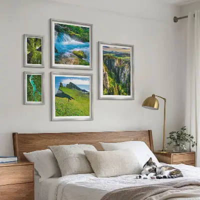 Set of 5 wall art pieces Landscapes mountains rivers forests