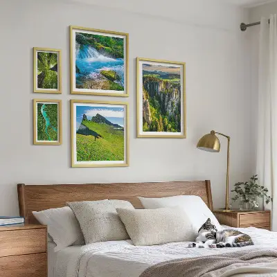 Set of 5 wall art pieces Landscapes mountains rivers forests