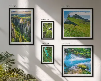 Set of 5 wall art pieces Landscapes mountains rivers forests
