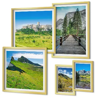 Gallery wall Mountain landscapes waterfalls