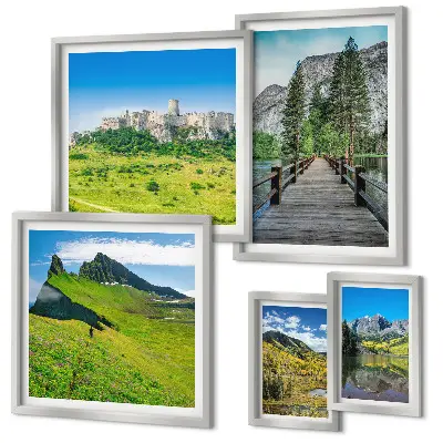 Gallery wall Mountain landscapes waterfalls