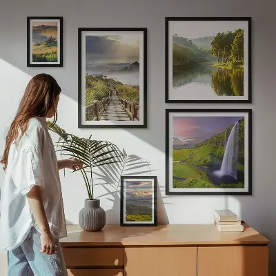 Gallery wall Landscapes waterfalls mountains