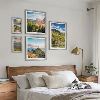 Framed photo set Mountain landscapes nature