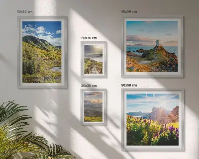 Framed photo set Mountain landscapes nature