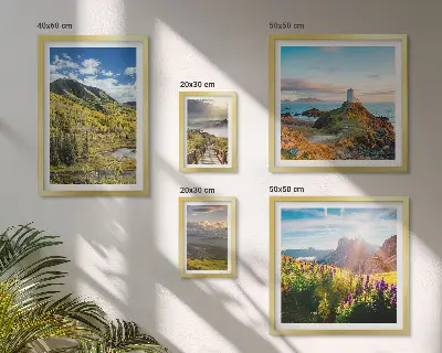 Framed photo set Mountain landscapes nature