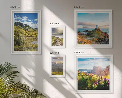 Framed photo set Mountain landscapes nature