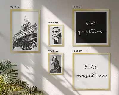 Set of 5 wall art pieces Stylish graphics fashion Paris