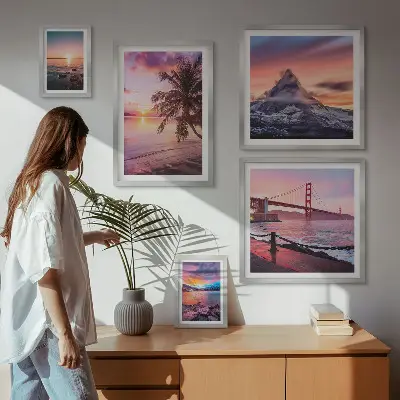 Gallery wall Seascapes with palm trees