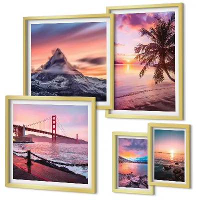 Gallery wall Seascapes with palm trees