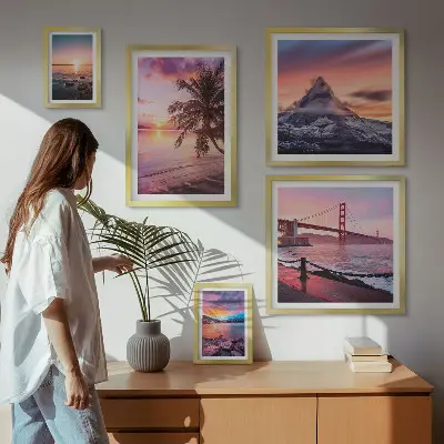 Gallery wall Seascapes with palm trees