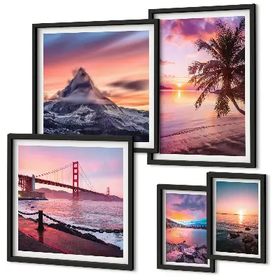 Gallery wall Seascapes with palm trees
