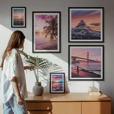 Gallery wall Seascapes with palm trees
