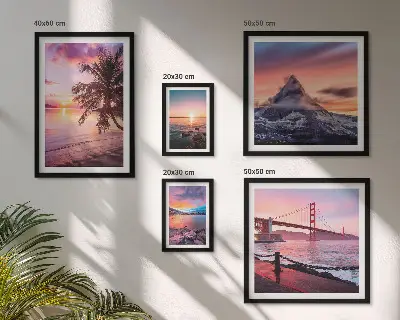 Gallery wall Seascapes with palm trees