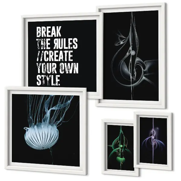 Framed photo set Abstract creative motifs
