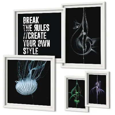 Framed photo set Abstract creative motifs