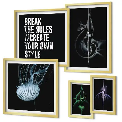 Framed photo set Abstract creative motifs