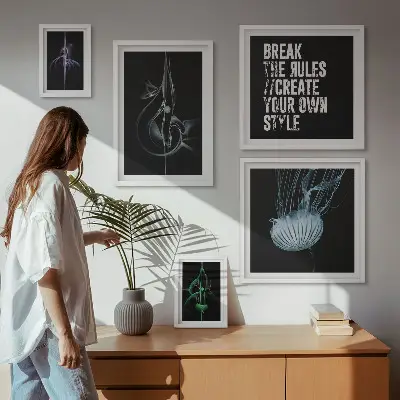 Framed photo set Abstract creative motifs