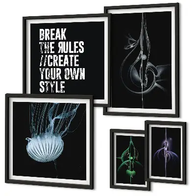 Framed photo set Abstract creative motifs
