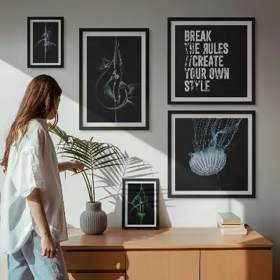 Framed photo set Abstract creative motifs