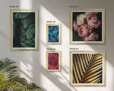 Plant floral motif wall art set of 5 pieces