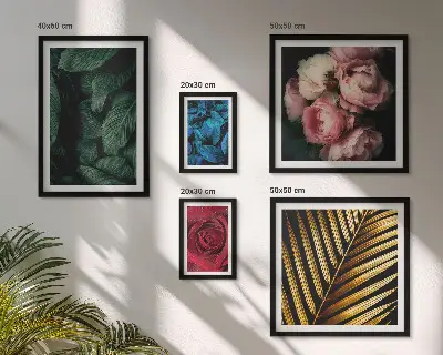 Plant floral motif wall art set of 5 pieces