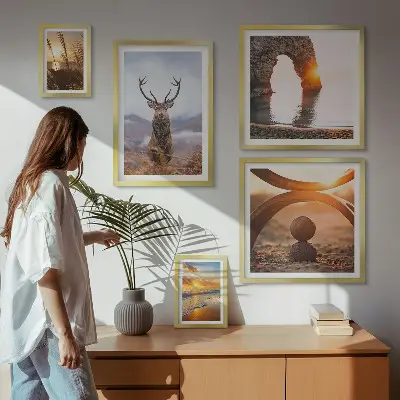 Framed photo set Nature wild animals harmoniously