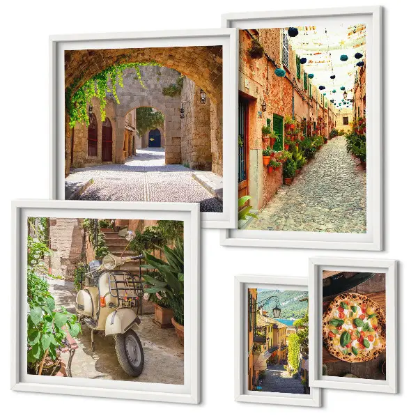 Gallery wall Charming streets of Italian dishes