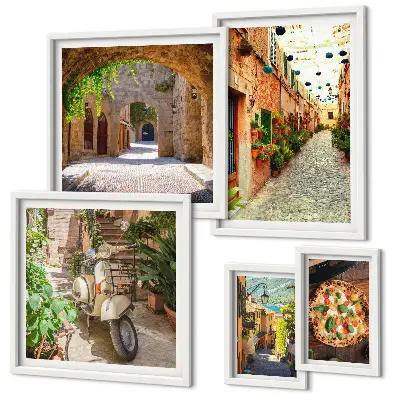 Gallery wall Charming streets of Italian dishes