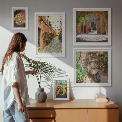 Gallery wall Charming streets of Italian dishes