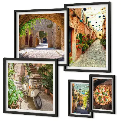 Gallery wall Charming streets of Italian dishes