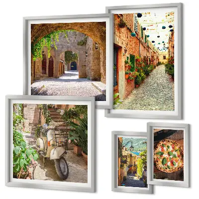 Gallery wall Charming streets of Italian dishes