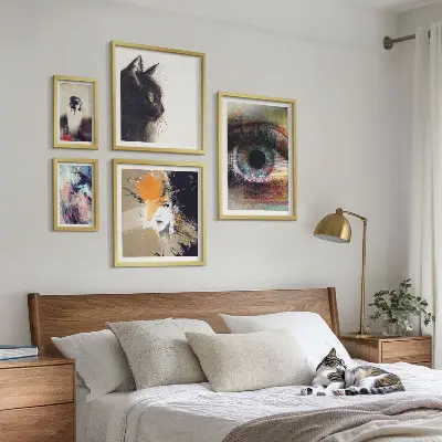Set of 5 wall art pieces Modern art portraits abstraction