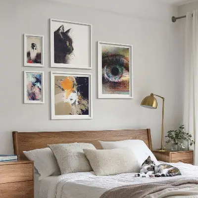 Set of 5 wall art pieces Modern art portraits abstraction