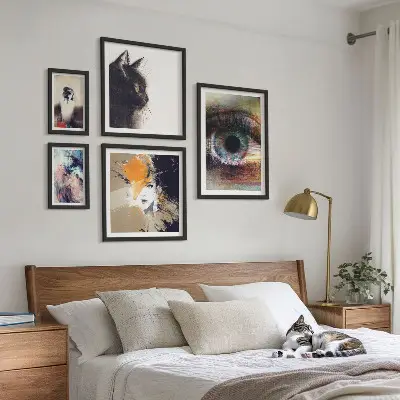 Set of 5 wall art pieces Modern art portraits abstraction