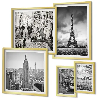 Gallery wall City landscapes architectural icons