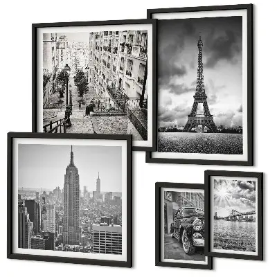 Gallery wall City landscapes architectural icons