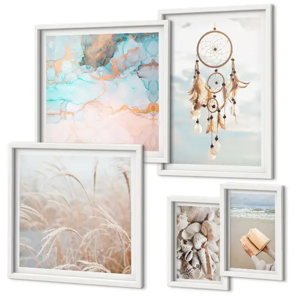 Framed photo set Boho dreams beach nature