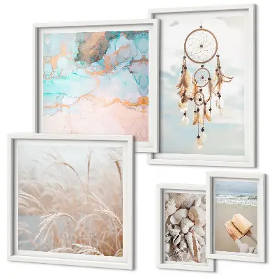 Framed photo set Boho dreams beach nature