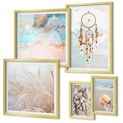 Framed photo set Boho dreams beach nature