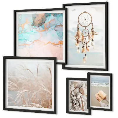 Framed photo set Boho dreams beach nature