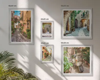 Gallery wall Charming streets with flowers