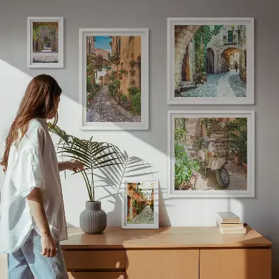 Gallery wall Charming streets with flowers