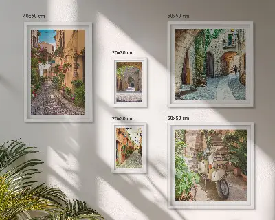 Gallery wall Charming streets with flowers