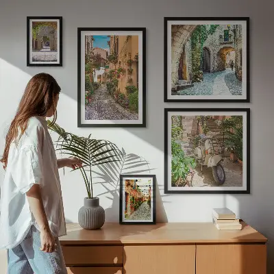 Gallery wall Charming streets with flowers