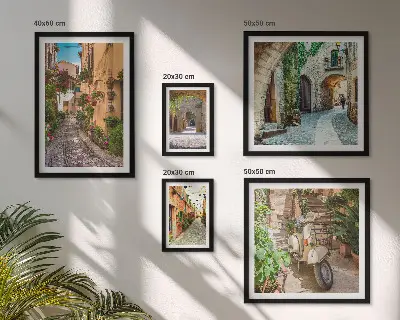 Gallery wall Charming streets with flowers