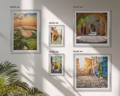 Set of 5 wall art pieces Charming, picturesque streets